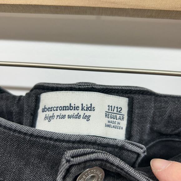Bundle (2) Abercrombie Kids Jeans Girls 11/12 Low Rise Baggy High Rise Wide Leg - Picture 10 of 10
